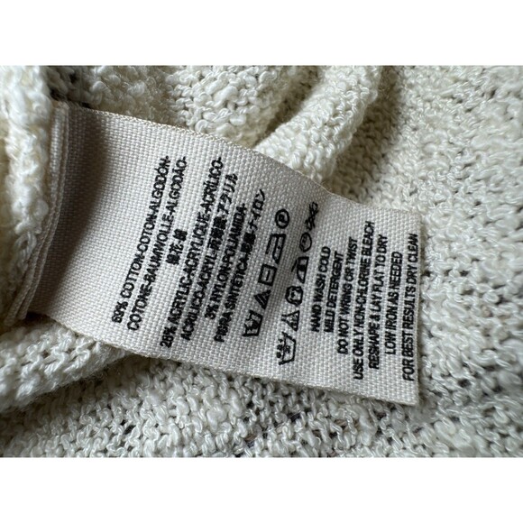 Free People Boho Dress S Ivory Cream Long Sleeve Crochet Maxi Cover Up - Picture 10 of 15